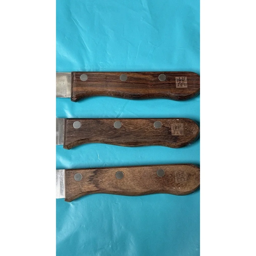 Zwilling J.A. Henckels Sonoma Steak Knives Set of 3 Serrated Wood Handle‎